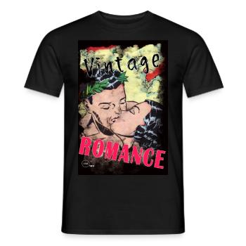VINTAGE ROMANCE 3 B y Yume Origins - Männer T-Shirt - Schwarz - Vorne - AI Model Male 178 light (178cm)