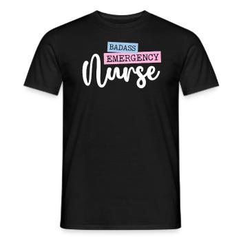 Badass Infirmière d’urgence Trauma Queen ER Emergency - T-shirt homme - noir - Devant - AI Model Male 178 light (178cm)