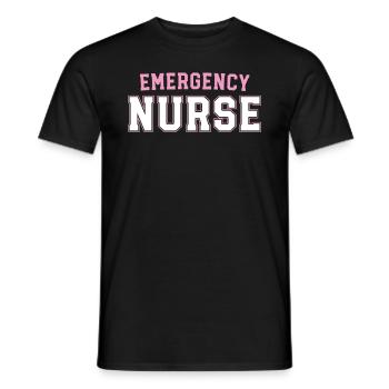 Emergency Nurse Trauma Queen Retro ER Emergency - Men's T-Shirt - black - Front - AI Model Male 178 light (178cm)