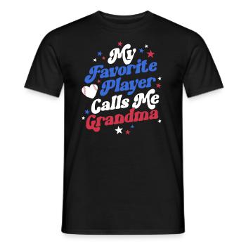 Mon joueur préféré m’appelle grand-mère rétro - T-shirt homme - noir - Devant - AI Model Male 178 light (178cm)