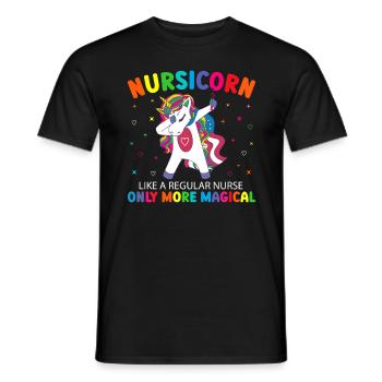 Nurse with magic nursing - Men's T-Shirt - black - Front - AI Model Male 178 light (178cm)