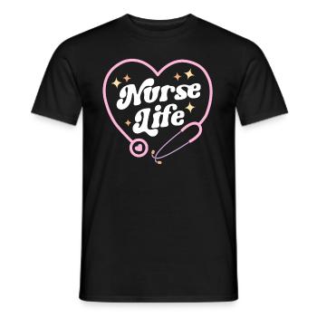 Krankenschwester Leben Retro Vintage Krankenpflege Frauen Krankenschwester Woche - Männer T-Shirt - Schwarz - Vorne - AI Model Male 178 light (178cm)