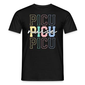 Infirmière de l’USIP Rainbow Retro Soins intensifs pédiatriques - T-shirt homme - noir - Devant - AI Model Male 178 light (178cm)