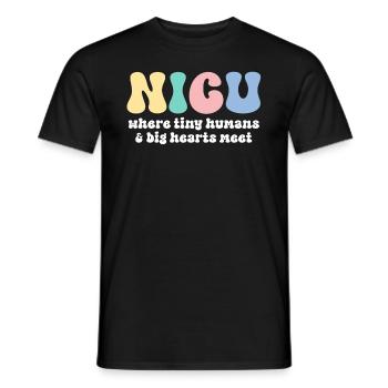 NICU Nurse Retro Neonatal Intensive Care ICU Tiny - Men's T-Shirt - black - Front - AI Model Male 178 light (178cm)