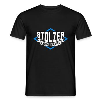Stolzer Löwenpapa - Männer T-Shirt - Schwarz - Vorne - AI Model Male 178 light (178cm)