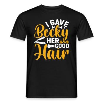 Dicton de coiffure pour les maîtres coiffeurs et coiffeurs - T-shirt homme - noir - Devant - AI Model Male 178 light (178cm)