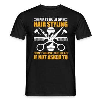 Friseur Regel Haare schneiden Friseursalon - Männer T-Shirt - Schwarz - Vorne - AI Model Male 178 light (178cm)