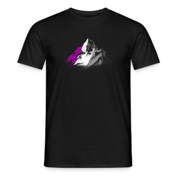 Subtil Mois de la fierté asexuée Randonnée en montagne - T-shirt homme - noir - Devant - AI Model Male 178 light (178cm)