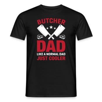 Butcher Father Cool Dad Butcher Shop - Men's T-Shirt - black - Front - AI Model Male 178 light (178cm)