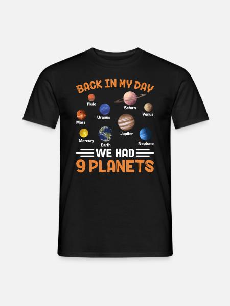 Planeten Sonnensystem Univerum Weltall - Männer T-Shirt - Schwarz