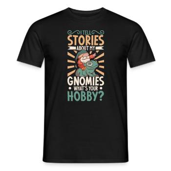 Ich erzähl Geschichten über Gartenzwerge - Männer T-Shirt - Schwarz - Vorne - AI Model Male 178 light (178cm)