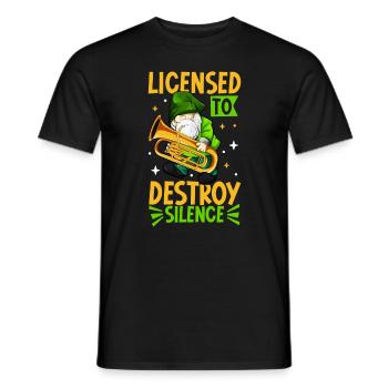 Lizenz zum Krach machen - Euphonium - Männer T-Shirt - Schwarz - Vorne - AI Model Male 178 light (178cm)