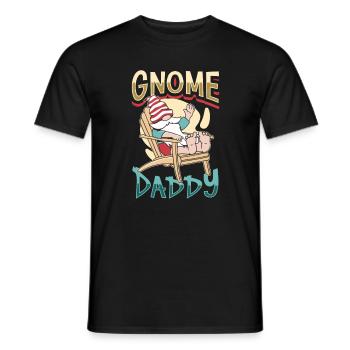 Gnome Papa - Garden Gnome - Men's T-Shirt - black - Front - AI Model Male 178 light (178cm)
