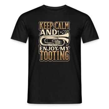 Enjoy my tooting - Euphonium - Men's T-Shirt - black - Front - AI Model Male 178 light (178cm)