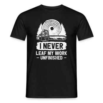 Arborist Tree Cutter Chainsaw Lumberjack - Men's T-Shirt - black - Front - AI Model Male 178 light (178cm)