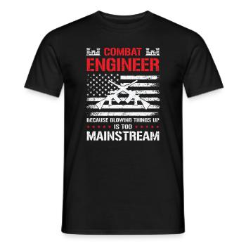 Combat Engineer Engineering Army - Men's T-Shirt - black - Front - AI Model Male 178 light (178cm)