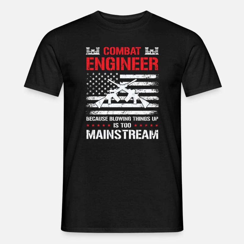 Combat Engineer Engineering Armee - Männer T-Shirt - Schwarz