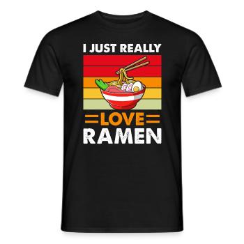 Ramen ist mein Lieblings japanisches essen - Männer T-Shirt - Schwarz - Vorne - AI Model Male 178 light (178cm)