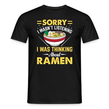 Japanische Ramen Nudeln darüber denke ich nach - Männer T-Shirt - Schwarz - Vorne - AI Model Male 178 light (178cm)