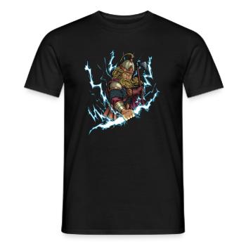 Slavic god Perun - Men's T-Shirt - black - Front - AI Model Male 178 light (178cm)