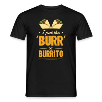 Burrito Mexican Food Lover - Men's T-Shirt - black - Front - AI Model Male 178 light (178cm)