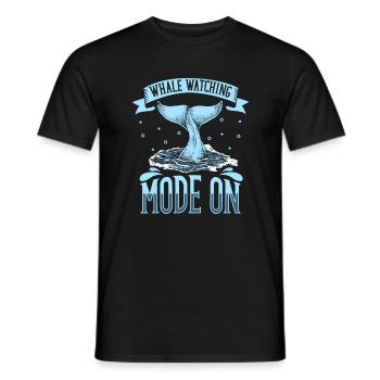 Whale Watching Mode On - Walbeobachtung - Männer T-Shirt - Schwarz - Vorne - AI Model Male 178 light (178cm)