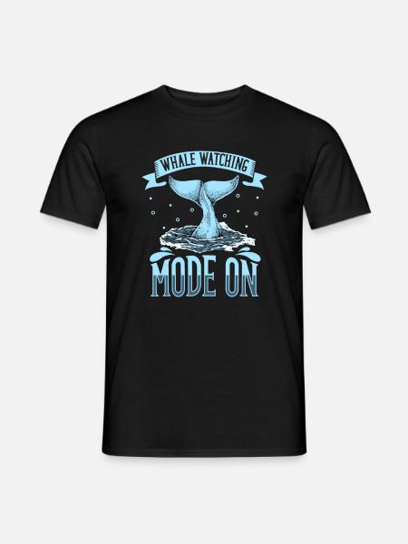 Mode d’observation des baleines activé - Walbeobachtung - T-shirt homme - noir