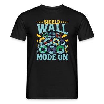 Shield Wall Mode On - Wikinger Schildwall - Männer T-Shirt - Schwarz - Vorne - AI Model Male 178 light (178cm)