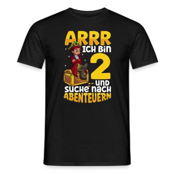 Ich bin 2 - Jungen Pirat - Männer T-Shirt - Schwarz - Vorne - AI Model Male 178 light (178cm)