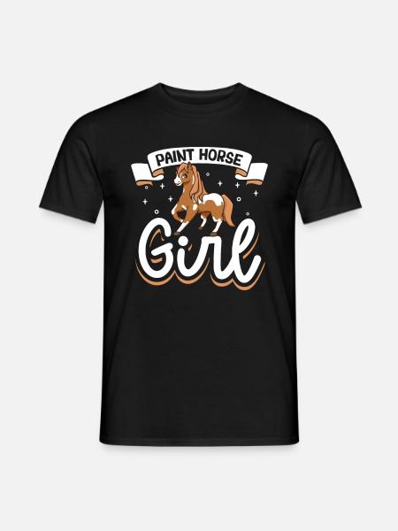 Paint Horse Girl - Men's T-Shirt - black