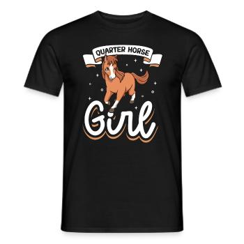 Quarter Horse Girl - Men's T-Shirt - black - Front - AI Model Male 178 light (178cm)