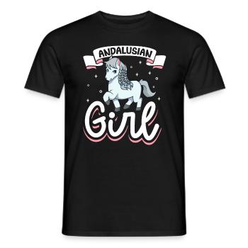Fille andalouse - T-shirt homme - noir - Devant - AI Model Male 178 light (178cm)