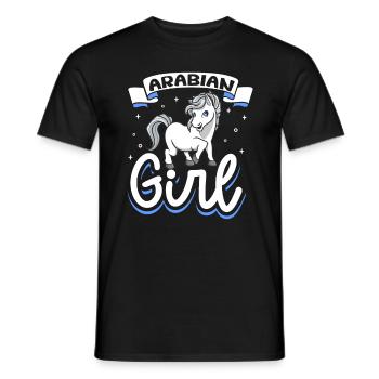 Fille arabe - T-shirt homme - noir - Devant - AI Model Male 178 light (178cm)