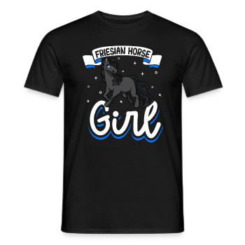 Friesian Girl - Men's T-Shirt - black - Front - AI Model Male 178 light (178cm)