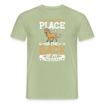 My favorite place - Morgan - Men's T-Shirt - sage - Front - AI Model Male 178 light (178cm)