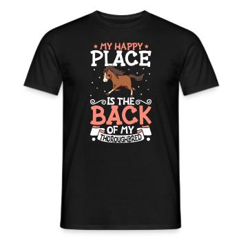 My favourite place - Thoroughbred - Men's T-Shirt - black - Front - AI Model Male 178 light (178cm)