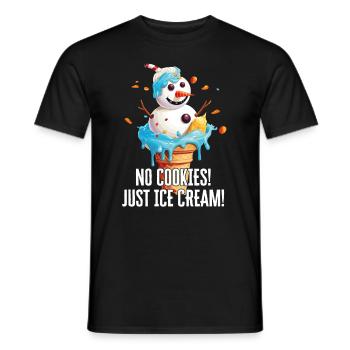 Weihnachten im Juli Schneemann-Eiscreme - Männer T-Shirt - Schwarz - Vorne - AI Model Male 178 light (178cm)