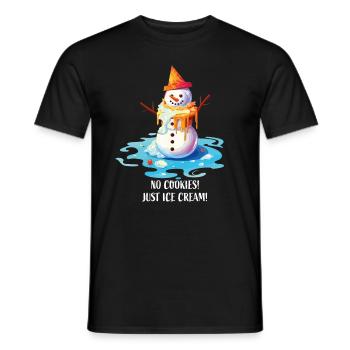 Christmas in July Snowman Ice Cream - Men's T-Shirt - black - Front - AI Model Male 178 light (178cm)