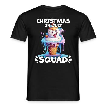 Weihnachten im Juli Schneemann-Eiscreme - Männer T-Shirt - Schwarz - Vorne - AI Model Male 178 light (178cm)