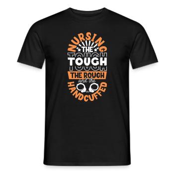 Caring for inmates - Caregiver in the prison system - Men's T-Shirt - black - Front - AI Model Male 178 light (178cm)