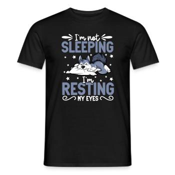 Je ne dors pas - Wolf - T-shirt homme - noir - Devant - AI Model Male 178 light (178cm)