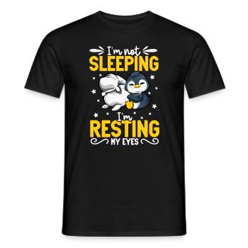 Je ne dors pas - Penguin - T-shirt homme - noir - Devant - AI Model Male 178 light (178cm)
