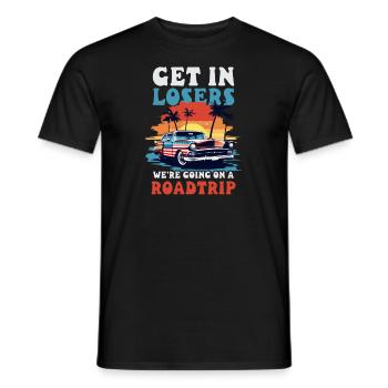 Roadtrip Einstieg in den Roadtrip - Männer T-Shirt - Schwarz - Vorne - AI Model Male 178 light (178cm)