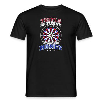 Dart Tripple Ist Lustig Verdient Geld - Männer T-Shirt - Schwarz - Vorne - AI Model Male 178 light (178cm)