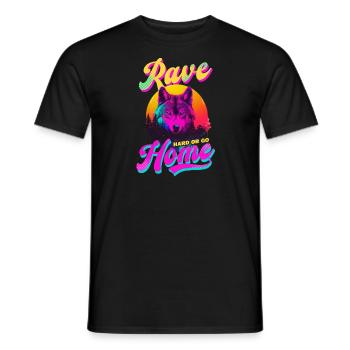Edm Rave Rave Hard Go Home - Männer T-Shirt - Schwarz - Vorne - AI Model Male 178 light (178cm)