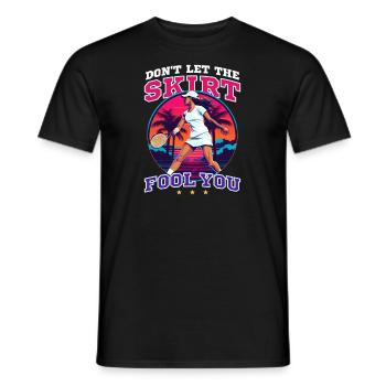 Joueur de tennis Ne laissez pas la jupe vous tromper - T-shirt homme - noir - Devant - AI Model Male 178 light (178cm)