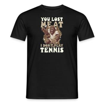 Tennisspieler Lost Me At Don't Play - Männer T-Shirt - Schwarz - Vorne - AI Model Male 178 light (178cm)