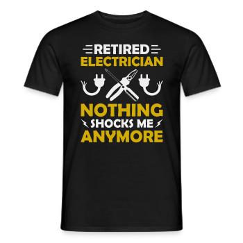Électricien Électricien Électricien- Rien ne me choque du tout ! - T-shirt homme - noir - Devant - AI Model Male 178 light (178cm)