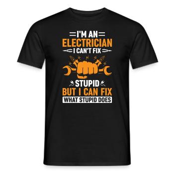 Electrician Electrical Engineer Master Electrician - Men's T-Shirt - black - Front - AI Model Male 178 light (178cm)