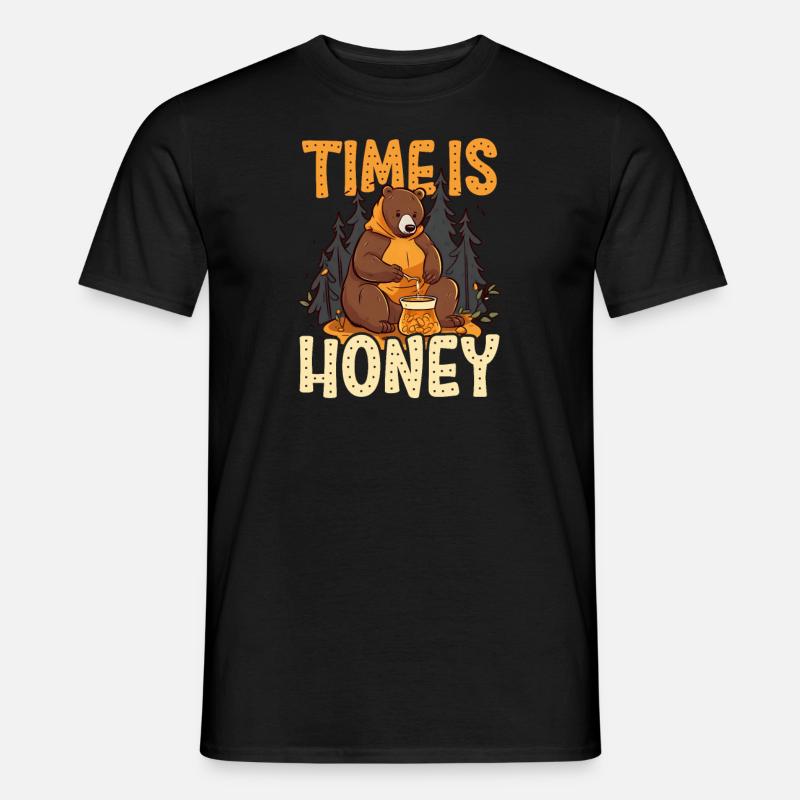 Imkerzeit ist Honig - Männer T-Shirt - Schwarz